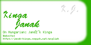 kinga janak business card